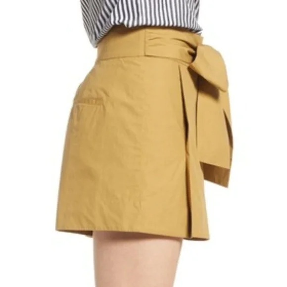 J. Crew women 16 cotton poplin tie waist shorts - Picture 2 of 4
